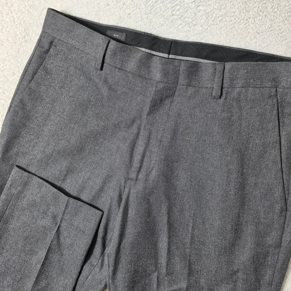 NEW J.Crew Dress Pants Mens 32/32 Grey‎ Ludlow Slim Fit Cotton Wool Blend J4155